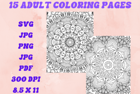 15 Coloring Page Bundle: A Creative Escape for Mind and Soul