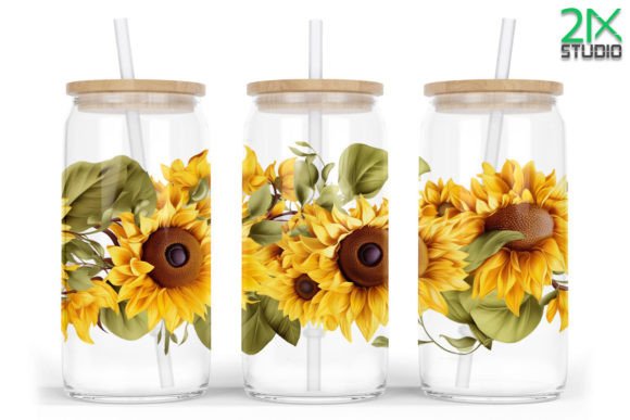 16oz Libbey Glass Can 3D Sunflower: A Unique Halloween Craft Option