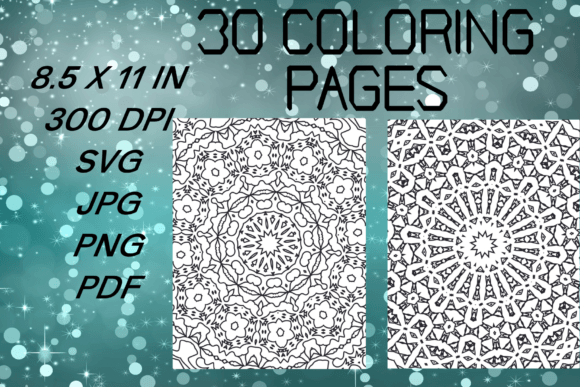 30 Coloring Page Bundle