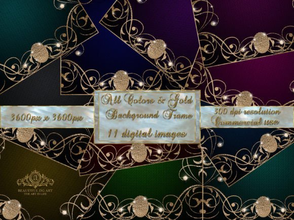 All Colors Gold Background Frames Bring Elegance to Design Projects