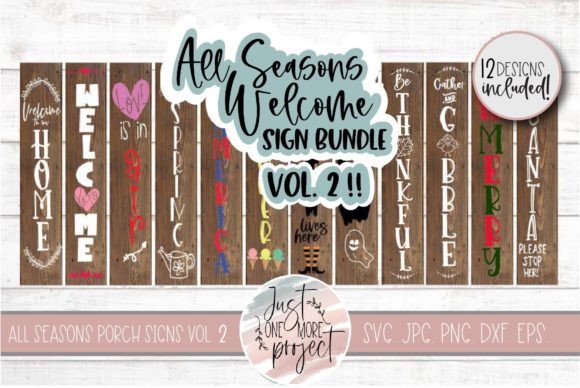 All Seasons Welcome Sign Bundle SVG, Volume 2: A Strategic Tool for Seasonal Branding and Creative Expression