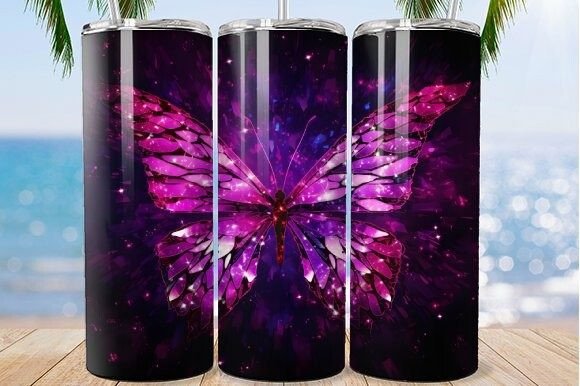 Bold Butterfly Wings Tumbler Wrap