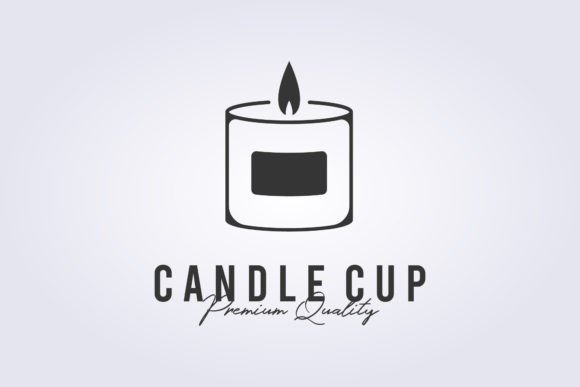Candle Cup Light Logo Minimalist Simple