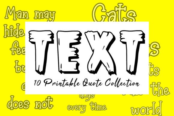 Cat Quote Text Design Bundle V.09