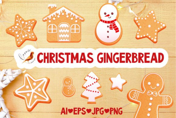 Christmas Gingerbread Clip Art for Creative Projects