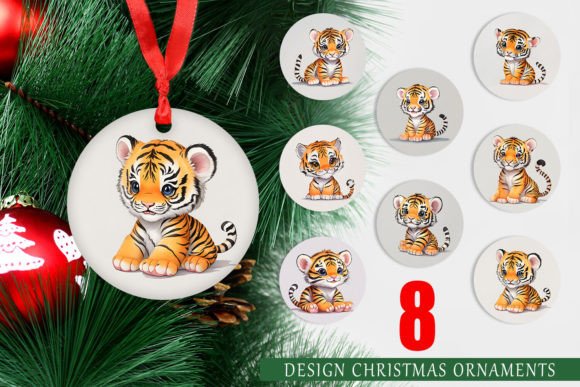 Christmas Ornament Cute Baby Tiger