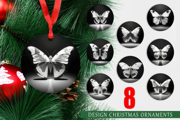 Christmas Ornament White Black Butterfly: A Stylish and Practical Addition to Your Holiday Decor