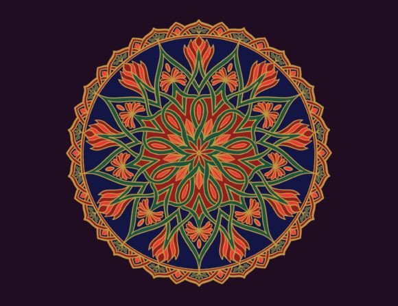 Colorful Mandala Flower Pattern: A Strategic Design Element for Creative and Business Applications