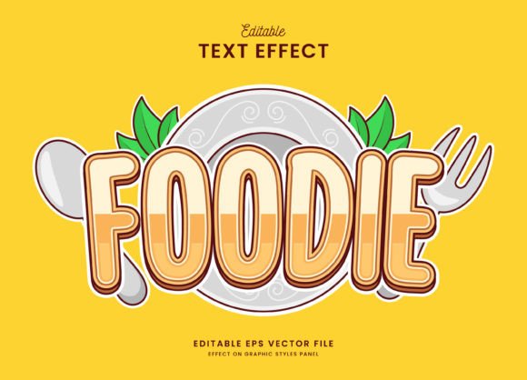 Cute Foodie Logo Text Effect: A Creative and Editable Design Solution