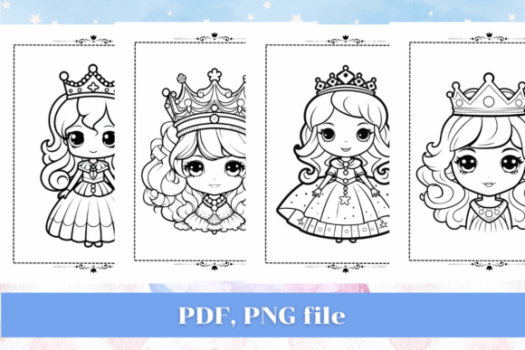 Cute Queen Kawaii Coloring Pages: A Creative and Business Opportunity for KDP Enthusiasts
