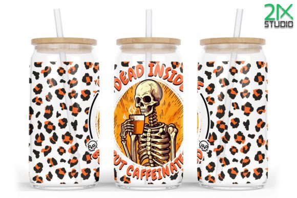 Dead Inside but Caffeinated 16oz Libbey