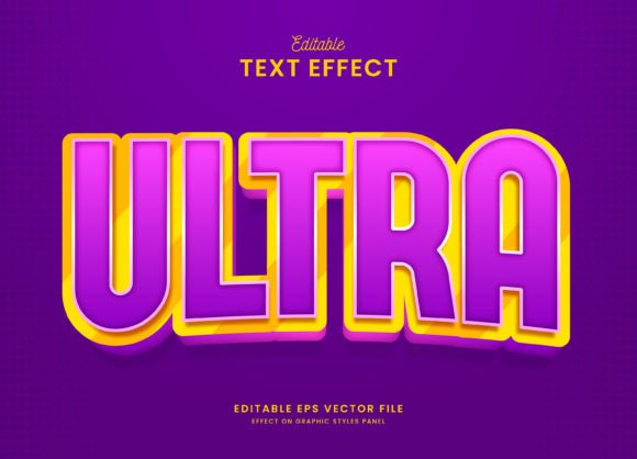 Editable Ultra Violet Text Effect: A Versatile Design Tool for Creative Professionals