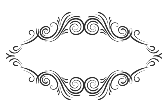 Elegant Frame with Calligraphic Swirls