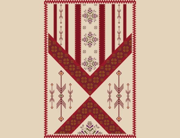 Ethnic Embroidery Geometric Pattern: A Timeless Design for Modern Spaces