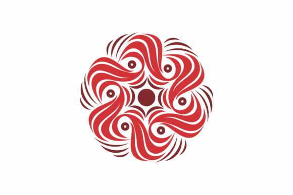 Flower Logo with Geometric Design