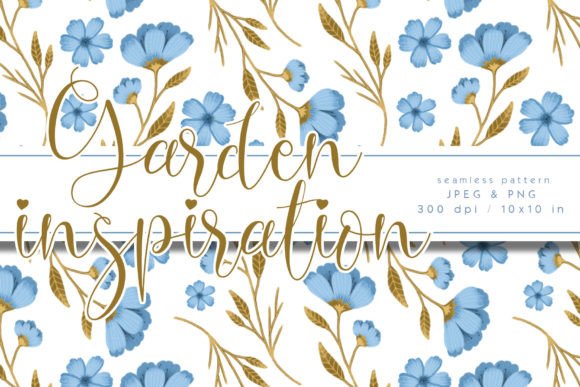 Garden Inspiration Floral Paper and Decorative Floral Seamless Pattern for Creative Projects