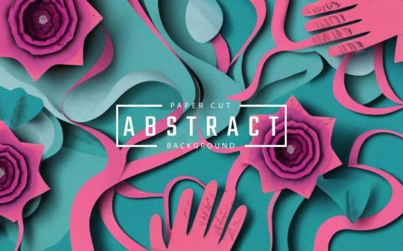 Gradient Paper Cut Background with Noise: A Creative Design Essential