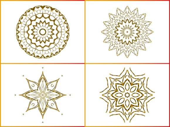 Mandala Gold Line Gradation
