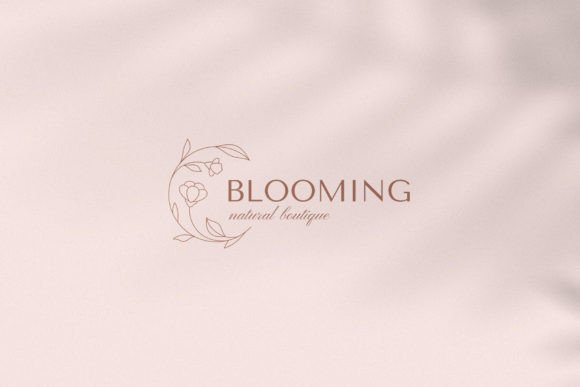 Minimalist Curved Meadow Flower Logo: A Versatile Design for Modern Branding