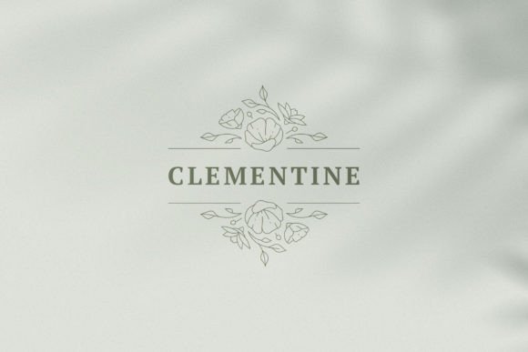 Monochrome Premium Floral Ornamental Log: A Timeless Design for Modern Branding