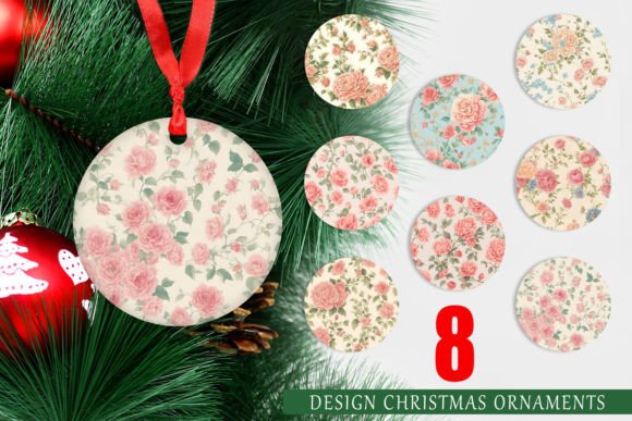 Ornaments Vintage Floral Wallpaper: Timeless Elegance for Holiday Decor