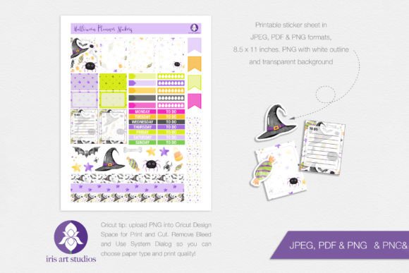 Printable Halloween Stickers Washi Tape and More for Creative Projects
