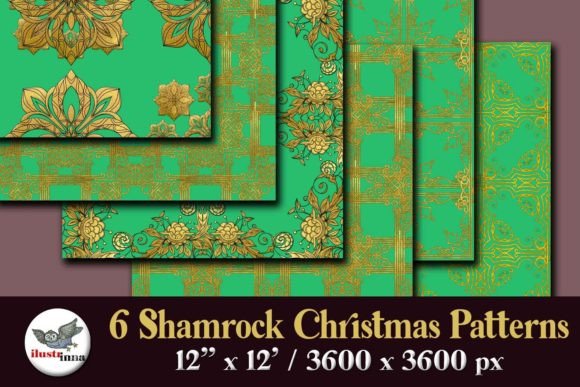 Shamrock Christmas: Elegant Digital Patterns for Creative Projects