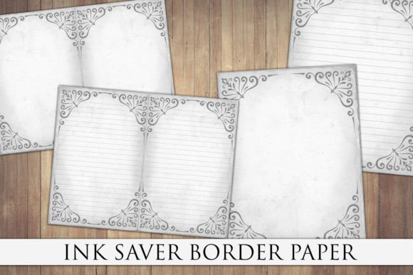 Vintage Ink Saver Border Paper