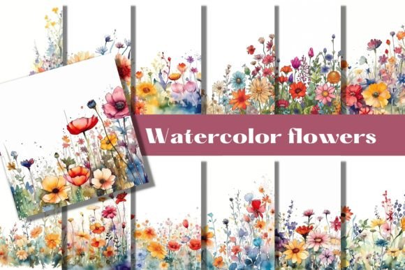 Watercolor FLORAL BORDER BACKGROUNDS: A Strategic Tool for Creative and Professional Projects