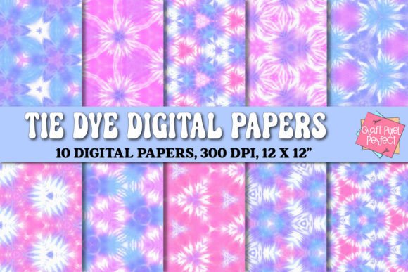 Watercolor Tie Dye Digital Paper Pack