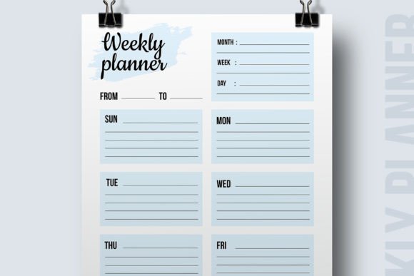 Weekly Planner Design Layout: A Smart Way to Stay Organized